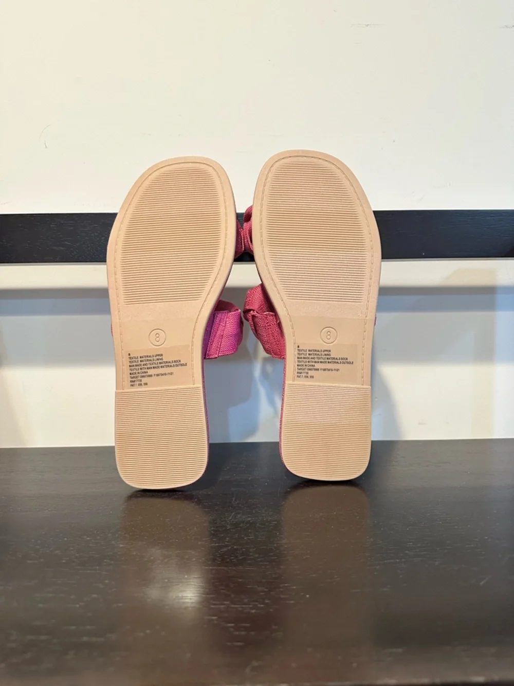 Universal Thread Meg Knotted Slide Sandals Pink Size 8 NWOT